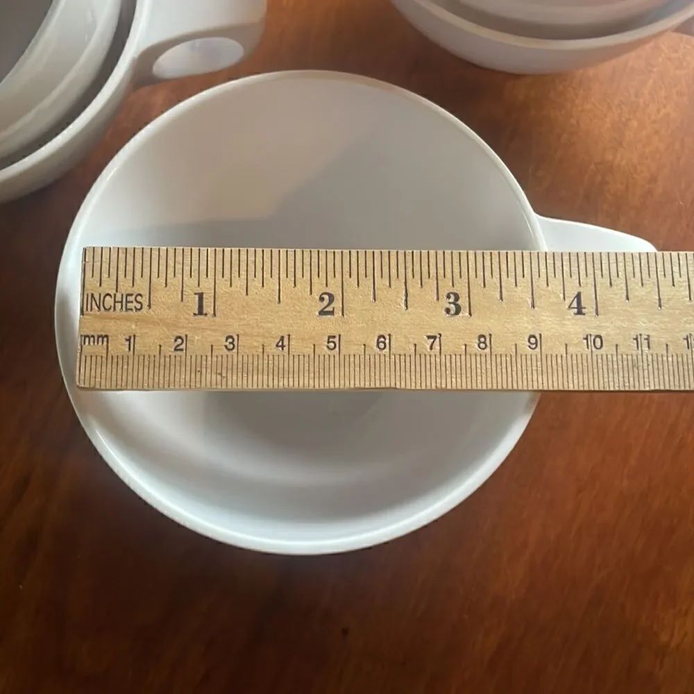White Boontonware Cups Set of 6 - Picture 3 of 6